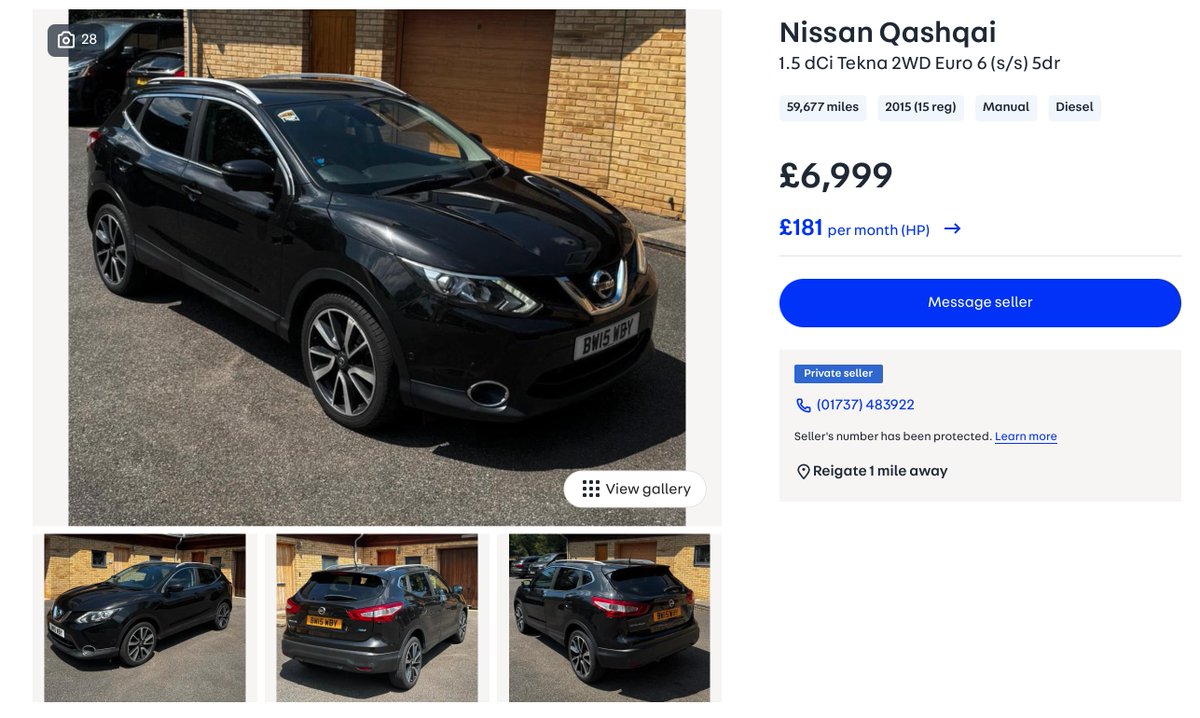 Already had some professional tyre-kickers come round trying to have my pants down — if any amateurs would like a go, here's the ad!
autotrader.co.uk/car-details/20…