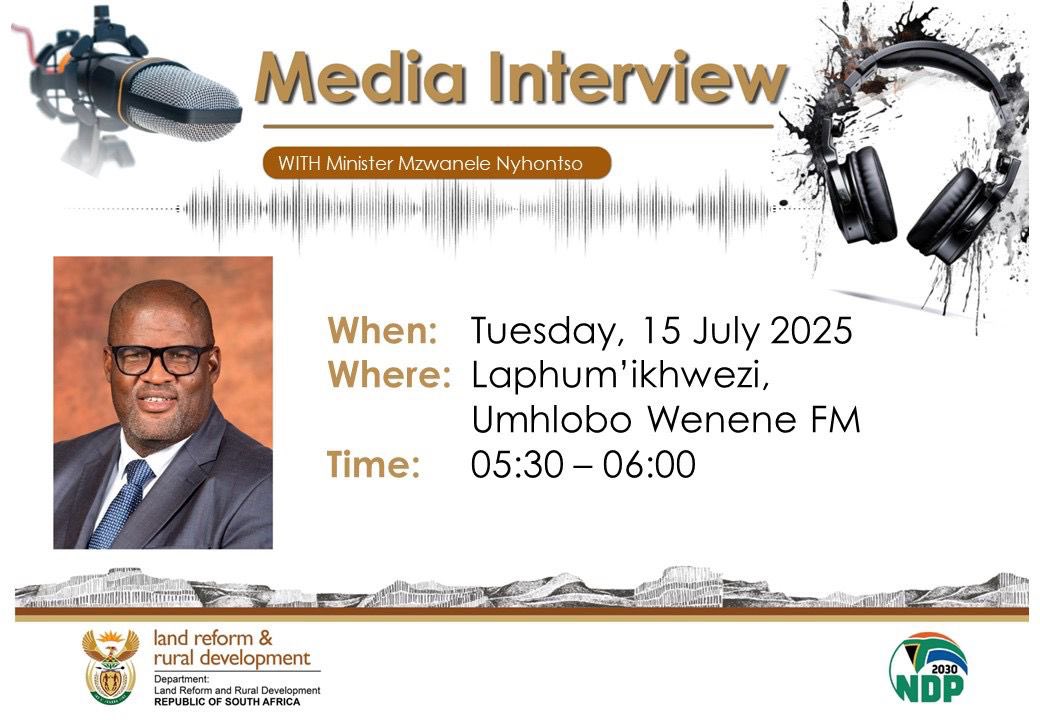 Pan Africanist Congress of Azania (PAC) (@mypaconline) on Twitter photo π» Tune in tomorrow morning!
Minister Mzwanele Nyhontso will be live on Umhlobo Wenene FM π‘
π
 Tuesday, 15 July 2025
π  05:30 β 06:00
π Laphumβikhwezi
Land reform and rural development take centre stage! Donβt miss it!
#LandReform #UmhloboWeneneFM #MinisterNyhontso π» Tune in tomorrow morning!
Minister Mzwanele Nyhontso will be live on Umhlobo Wenene FM π‘
π
 Tuesday, 15 July 2025
π  05:30 β 06:00
π Laphumβikhwezi
Land reform and rural development take centre stage! Donβt miss it!
#LandReform #UmhloboWeneneFM #MinisterNyhontso