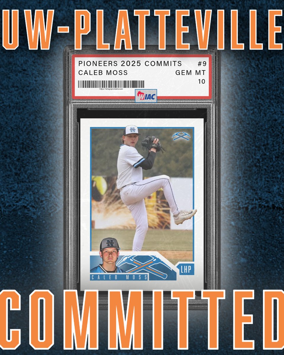 Continuing our 2025 Pioneer Baseball Commits is LHP Caleb Moss from Eau Claire, WI! #SwingTheAxe