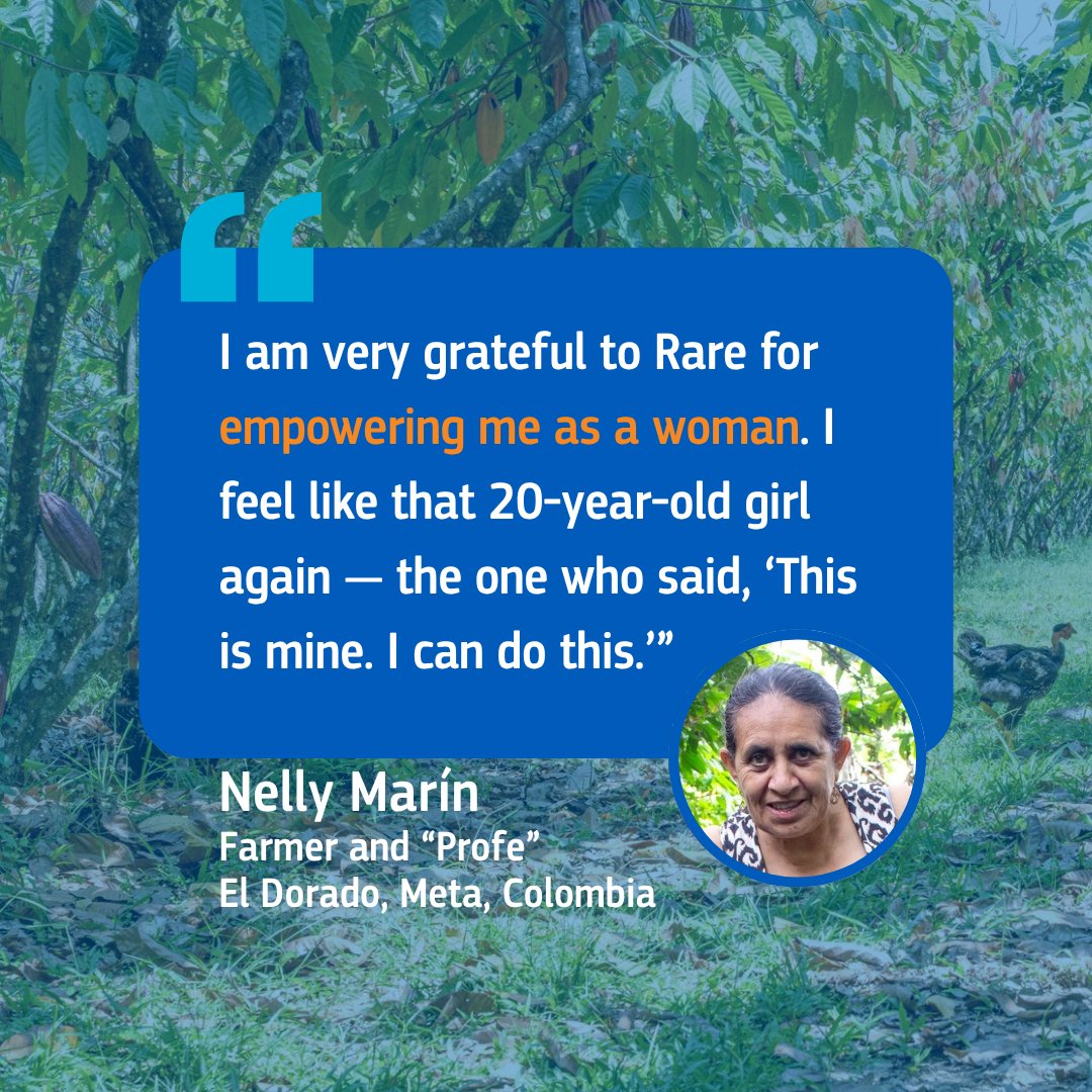 Nelly's role on her farm used to be milking cows and keeping the household. Today, she co-manages her farm, which produces some of the region's sweetest chocolate. 🍫

Read how #regenerativeagriculture can yield results for people and nature:  bit.ly/4lErxEo