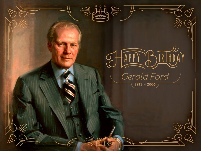 Happy Birthday to Gerald Ford, our 38th president (1974-1977), born on this day in 1913. whitehousehistory.org/bios/gerald-fo…