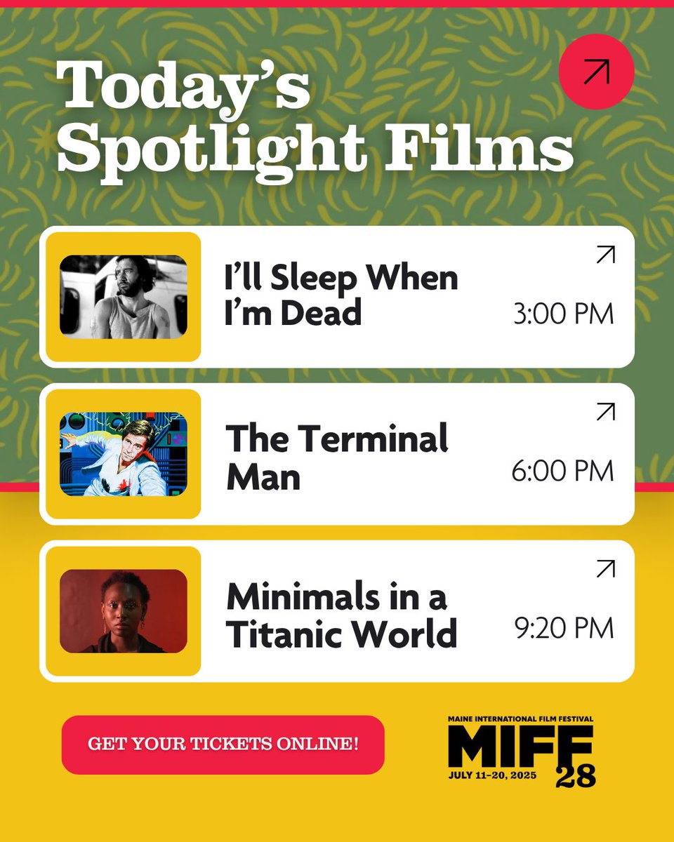 mainefilmcenter's tweet image. Control, connection, and creation—Today's @MIFFMaine schedule.
• I’ll Sleep When I’m Dead
• The Terminal Man
• Minimals in a Titanic World
🎟 miff28.eventive.org/schedule
🖨 3D printing lithophanes workshop: watervillecreates.org/shows/miff28-3…
#MIFF28 #MaineIntlFilmFestival2028 #3DArt