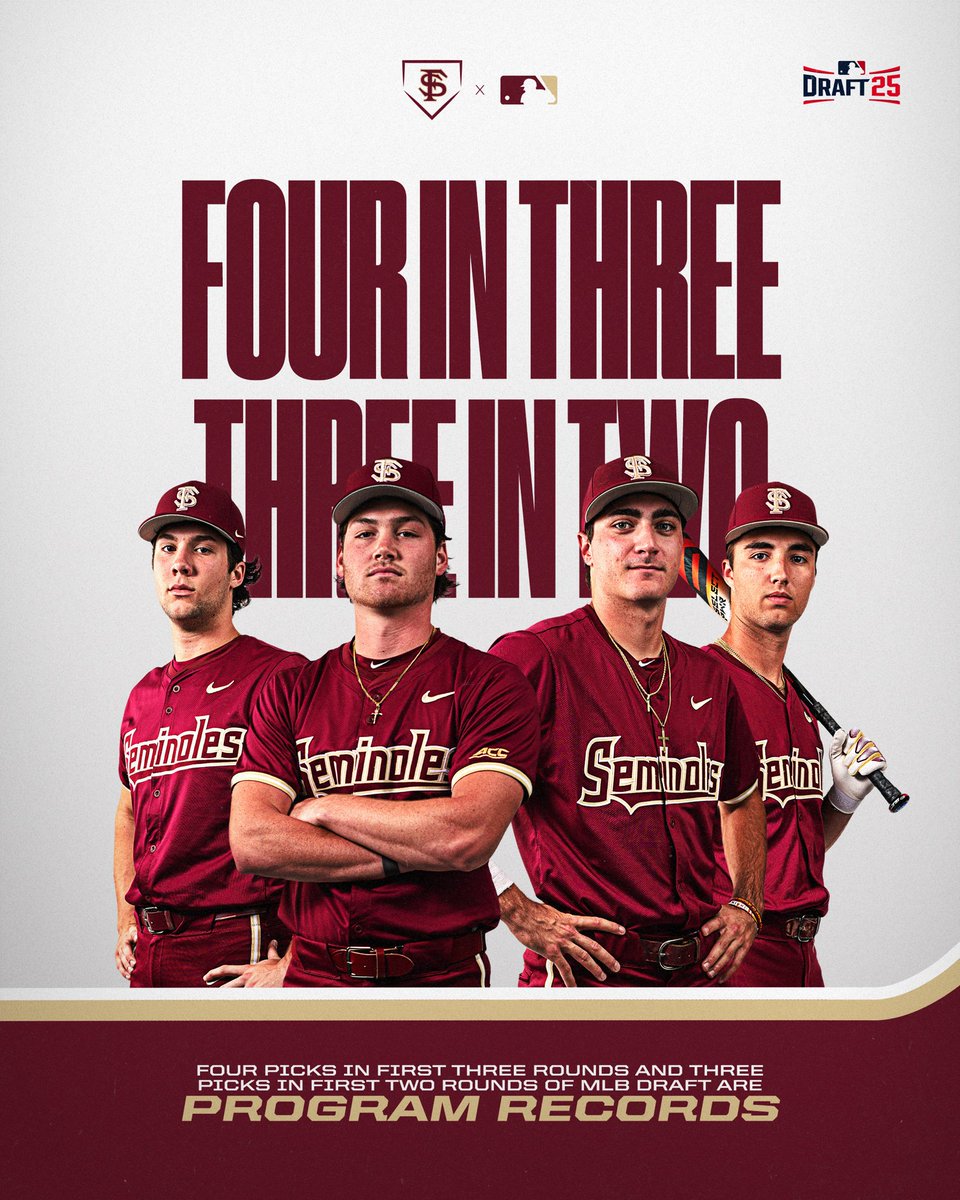 The best first two and three rounds to an MLB Draft in team history.

#ProNoles