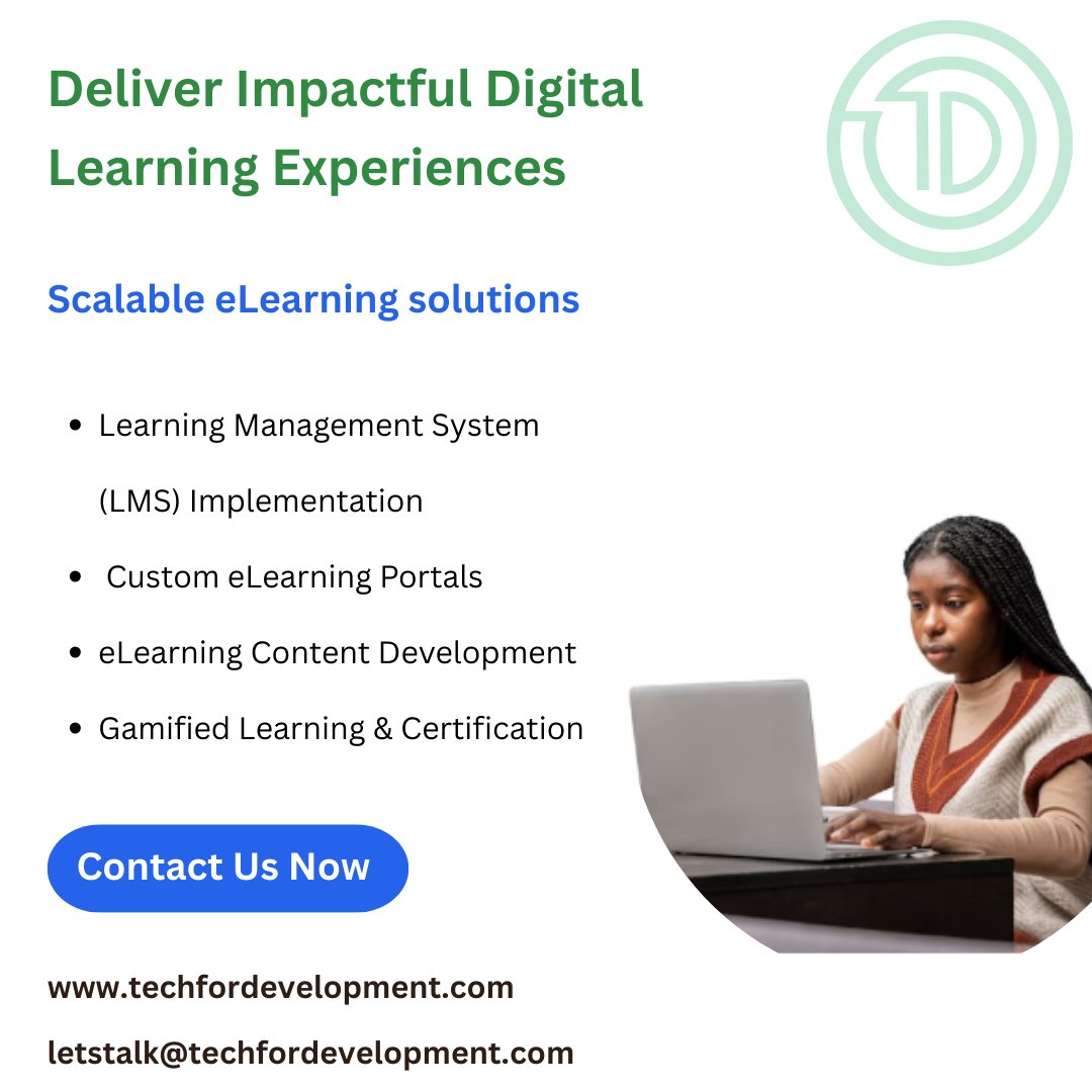 TechForDevelop1's tweet image. Deliver impactful digital learning with scalable eLearning.
Our implementation services help you create tailored, engaging training that works.
Learn more: tinyurl.com/5xru8eyn
#elearning Ojwang Miguna #DigitalLearning #onlinecourses