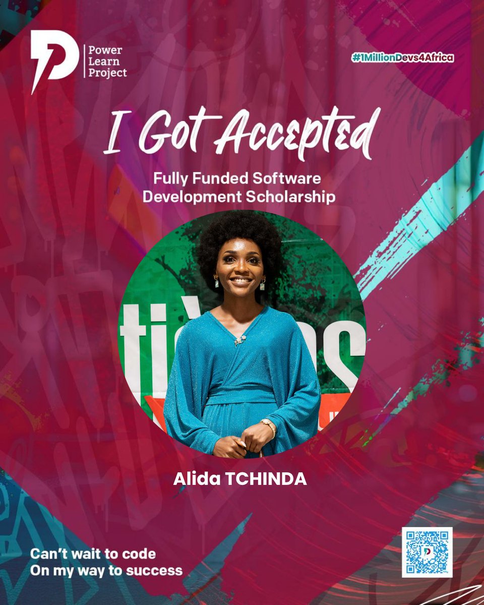 Alidah_tchinda's tweet image. 🌍 ACCEPTED! 💻🔥 Thrilled to share that I've landed the @PowerLearnProject Software Development Scholarship! Huge thanks for this opportunity to level up my tech skills! #PLPScholarship #PowerLearnProject #TechFuture