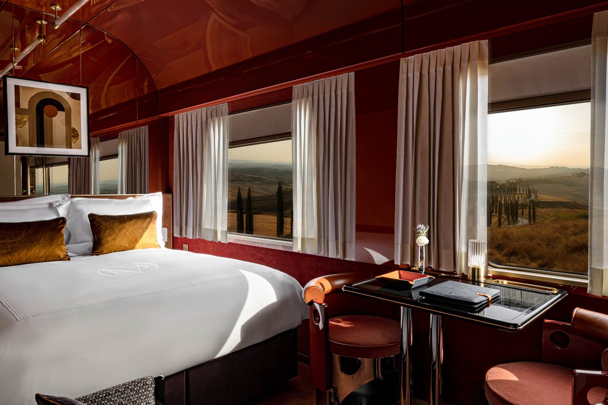 JoePompliano's tweet image. The Orient Express luxury train has added a golf itinerary across Italy.
Guests will play four courses in four days:
• Marco Simone Golf & Country Club
• Franciacorta Golf Club
• Royal Park I Roveri
• Antognolla Golf Club
Starting price = $16,500 per person