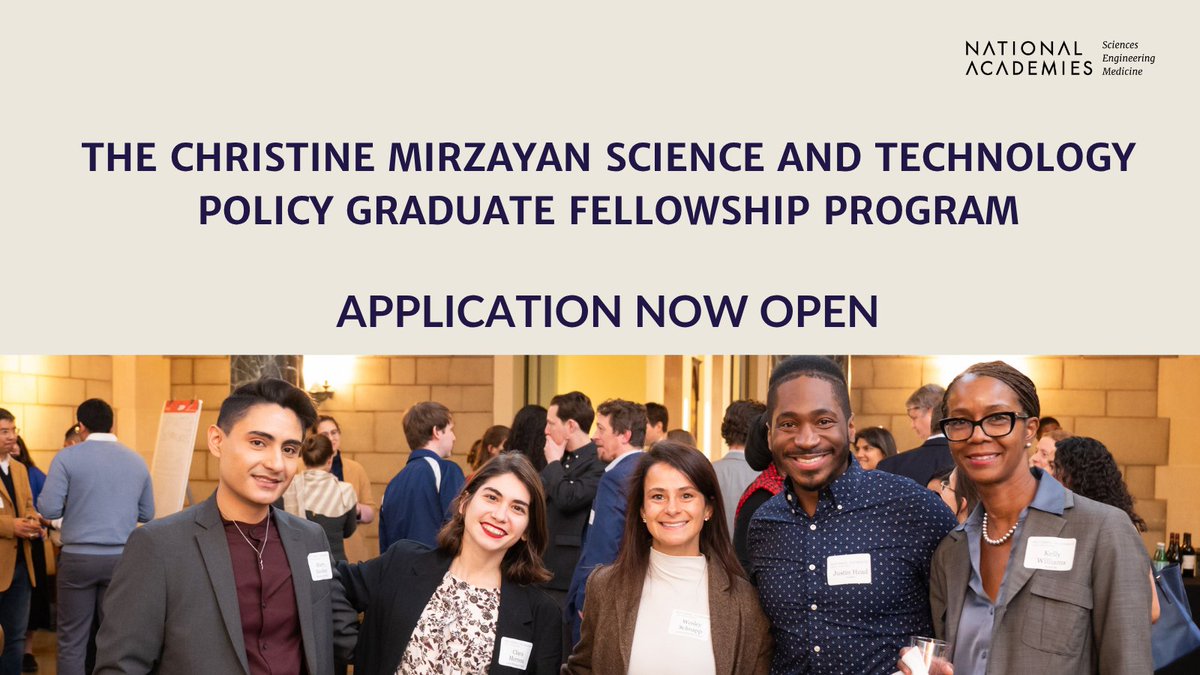mirzayanfellow's tweet image. Still thinking about applying? This is your reminder that the 2026 Mirzayan Fellowship Program application remains open. Explore science policy firsthand and grow your impact beyond the lab.
Submit your application: ow.ly/abPB50WiE5q
#MirzayanFellowship #SciencePolicy