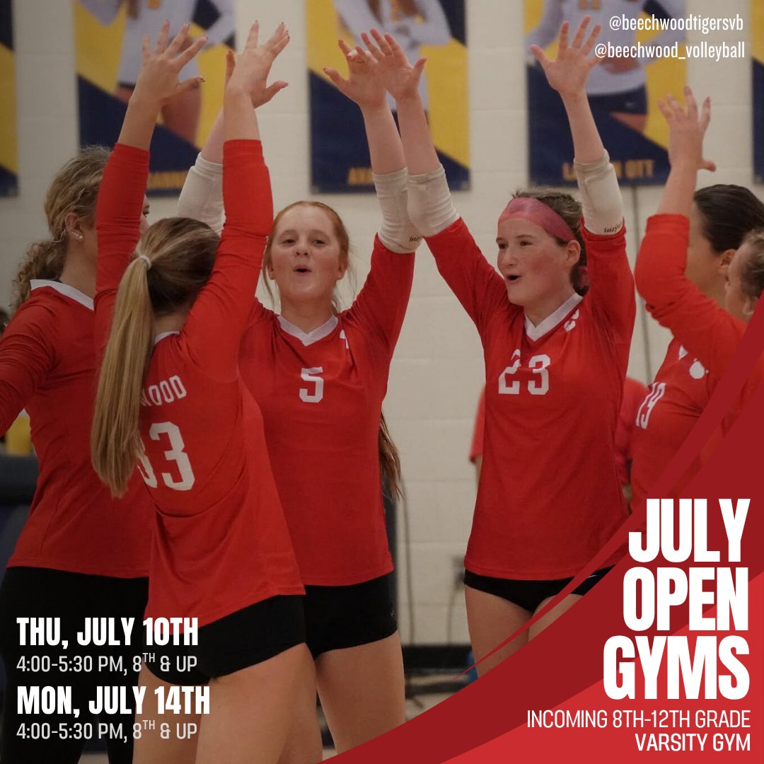 📢❗Last chance, Tigers! 📢❗
The final July Open Gym is July 14th from 4:00-5:30 pm! 🏐
Get in one last practice before tryouts! 💪
📅 July 14th | ⏰ 4:00-5:30 pm
See you on the court! 🐯🔥 #LetsGoTigers #OpenGymFinale #PrepForTryouts