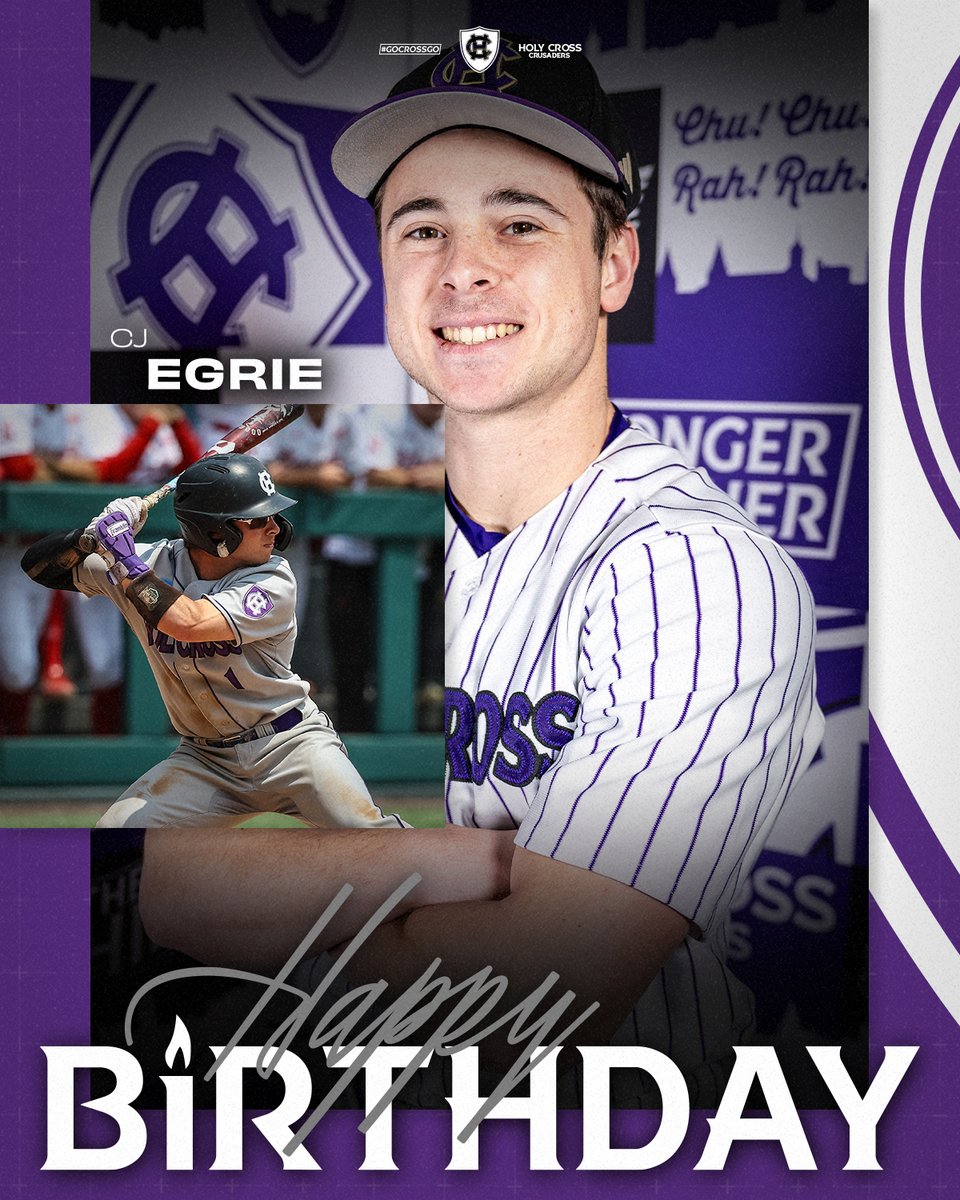 HCrossBaseball's tweet image. Wishing @cjegrie20 a happy birthday 🥳

#GoCrossGo