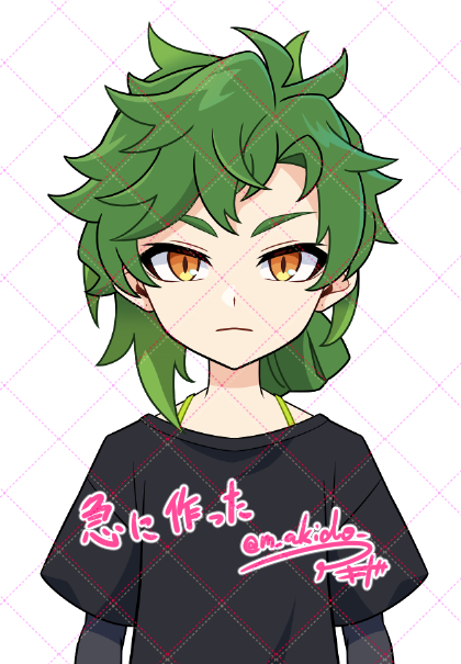 色々試すのに使おうかと思い急に作ったミドリ頭(パーツ分け済)