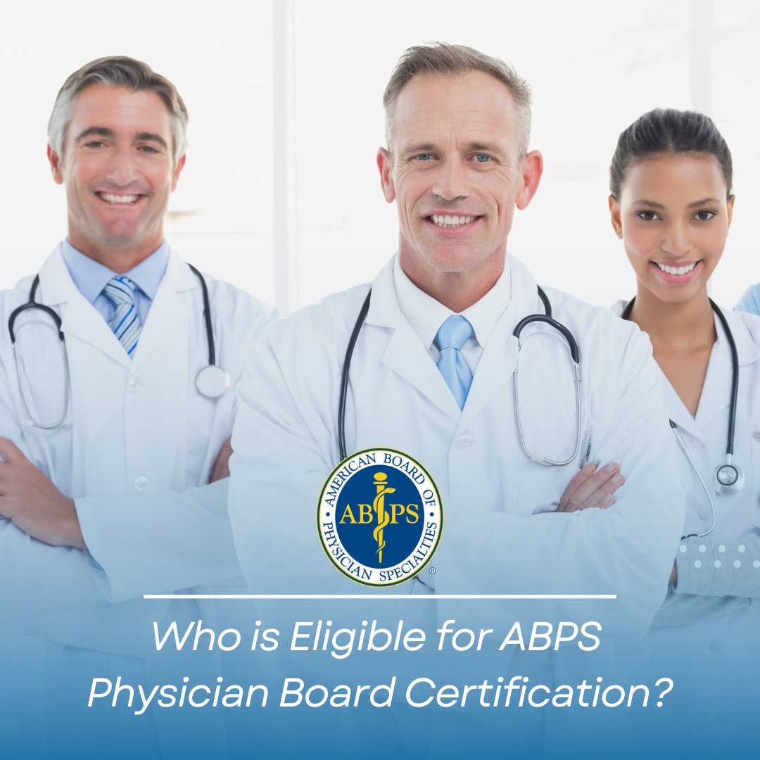 Who is Eligible for ABPS Physician Board Certification?
abpsus.org/who-is-eligibl…
.
.
.
#abps #americanboardofphysicianspecialties #boardcertification #boardcertified #recognizedchoice #physicianschoice #allopathicmedicine #osteopathicmedicine #MedicalExcellence #wearethechange