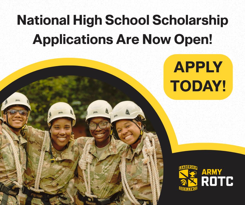 Get the full college experience, only with less debt! Visit goarmy.com/scholarship to get started today!

#ArmyROTC #WeHaveaPlaceForYou #Scholarships #College #Career