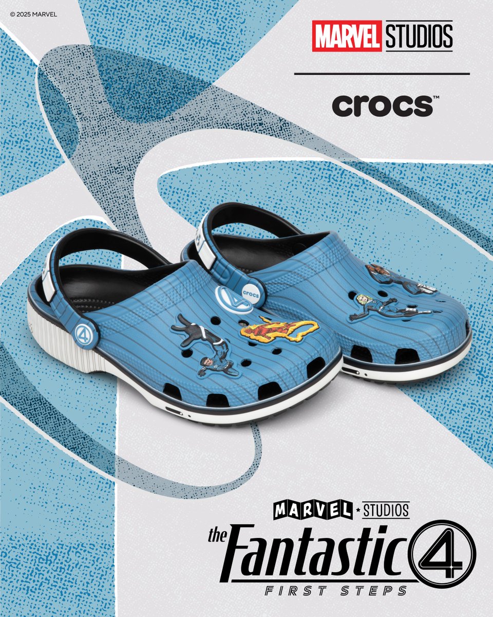 footlocker's tweet image. The Fantastic Four Classic Clog is here, inspired by the cosmic crew. 🦸♂️
Available now in-store and online at Foot Locker.
spr.ly/60174N0aH