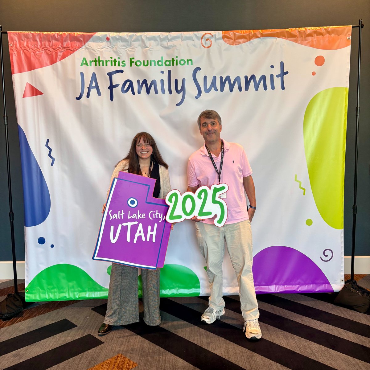 carrainc's tweet image. 💚CARRA staffers Alyssia Parsons and Vincent Del Gaizo had a great time at the #JAFamilySummit this weekend in Salt Lake City!
Thank you to the @ArthritisFdn for everything you do for children and their families living with juvenile arthritis! 🙌🏽