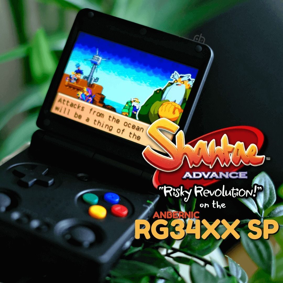 Shantae: Risky Revolution feels right at home on the RG34XXSP, blending retro roots with modern style in a perfectly portable package. 

retrohandhelds.gg/risky-revoluti…