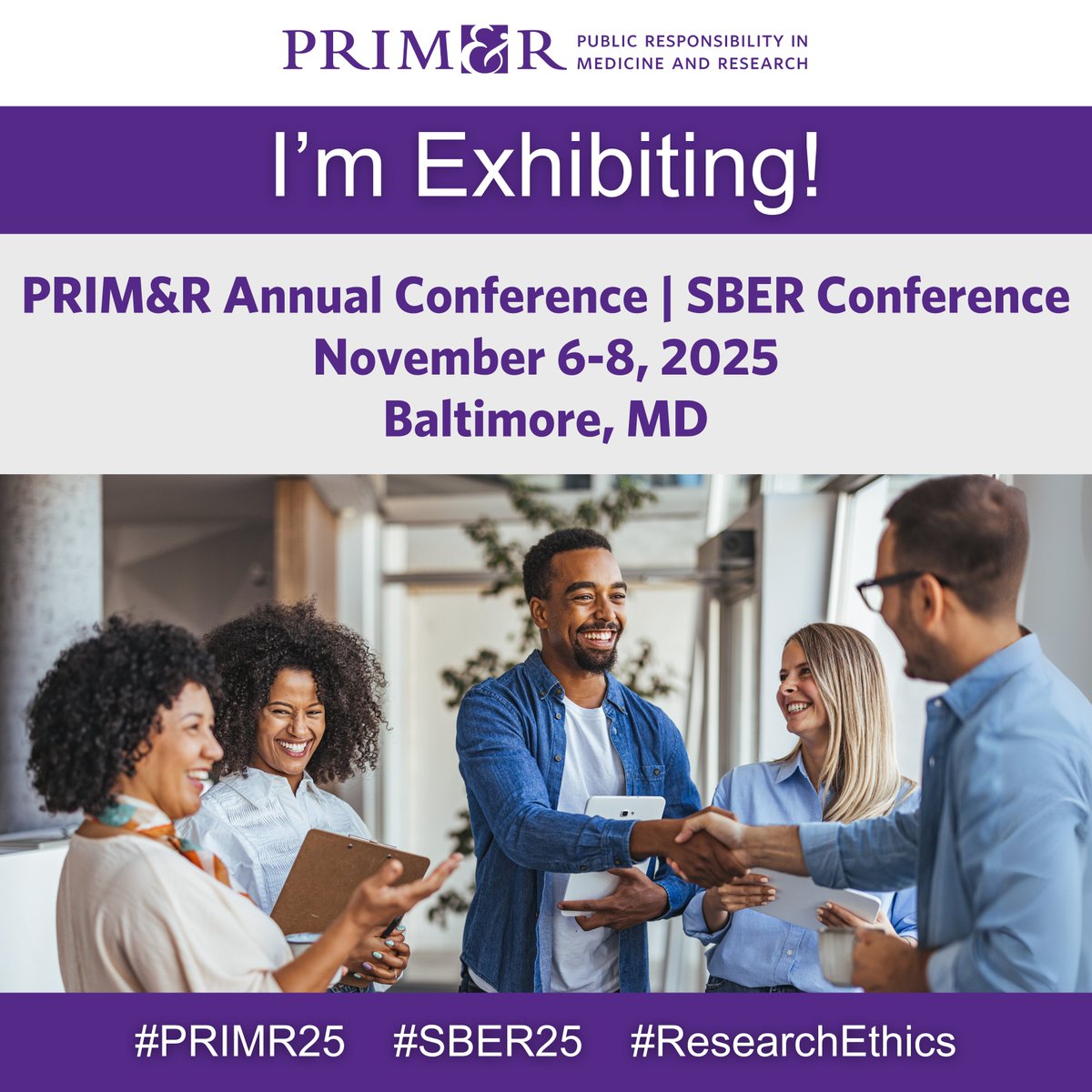InfoEdGlobal's tweet image. We are proud to support PRIM&amp;amp;R again this year—Visit us at booth #316 to learn how we Make Your Job Easier!

#PRIMR25 #SBER25 #PRIMRConference #ResearchEthics #ResearchAdministration #InfoEdGlobal #PoweredByInfoEd #TeamInfoEd #InfoEdSolution