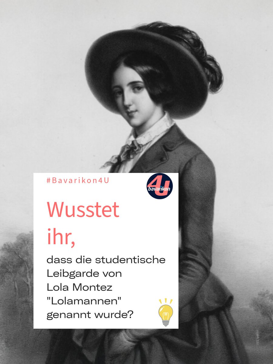 StMWK_Bayern's tweet image. #LolaMontez sorgte 1848 in #München für Wirbel: Rauchen, Ohrfeigen für Polizisten & enge Nähe zu König Ludwig I. 👑
Bald gründeten Studenten das Corps #Alemannia, eine Art Montez-Leibgarde – die „#Lolamannen“. ℹ️bavarikon.de