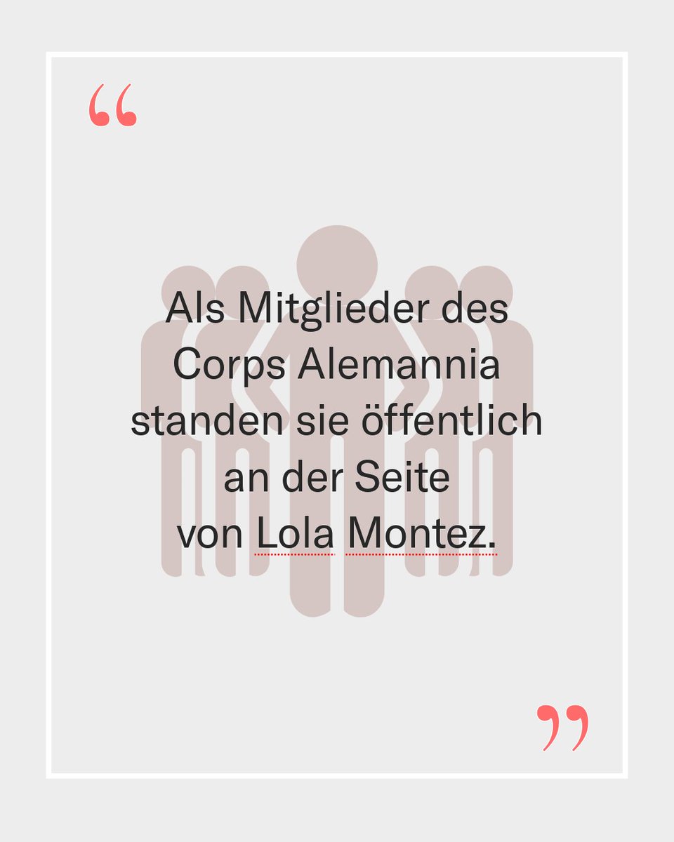 StMWK_Bayern's tweet image. #LolaMontez sorgte 1848 in #München für Wirbel: Rauchen, Ohrfeigen für Polizisten & enge Nähe zu König Ludwig I. 👑
Bald gründeten Studenten das Corps #Alemannia, eine Art Montez-Leibgarde – die „#Lolamannen“. ℹ️bavarikon.de