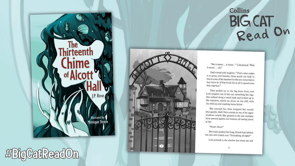 CollinsPrimary's tweet image. Lola Avery is spending the summer at her gran’s deserted house Alcott Hall, where mysteries are plenty... why does the clock strike thirteen, who are the ghostly figures, and what really happened to the Alcott family 100 years ago?
ow.ly/3FcR50Wolbn
#BigCatReadOn
