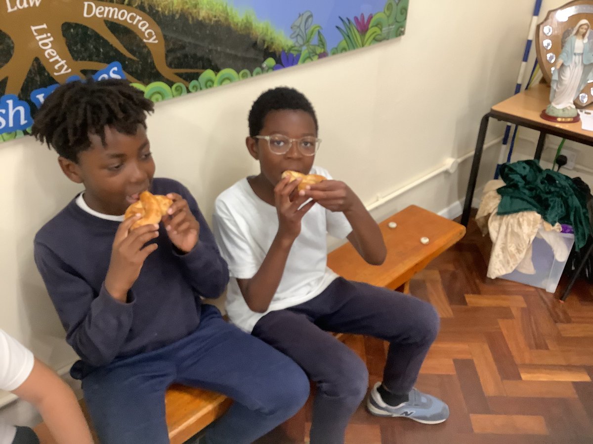 Year 5 enjoyed making and eating their pretzels this afternoon.