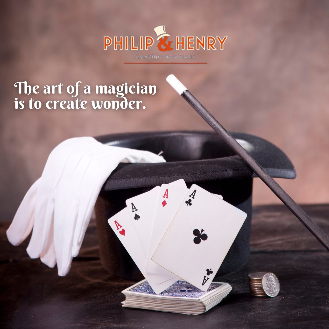 pandhmagic's tweet image. The art of a magician is to create wonder—and when we embrace that wonder ourselves, life overflows with joy 🎩✨ Let Philip &amp;amp; Henry spark that awe at your next event!

#PHMagic #CreateWonder #MagicForAllAges #JoyThroughMagic