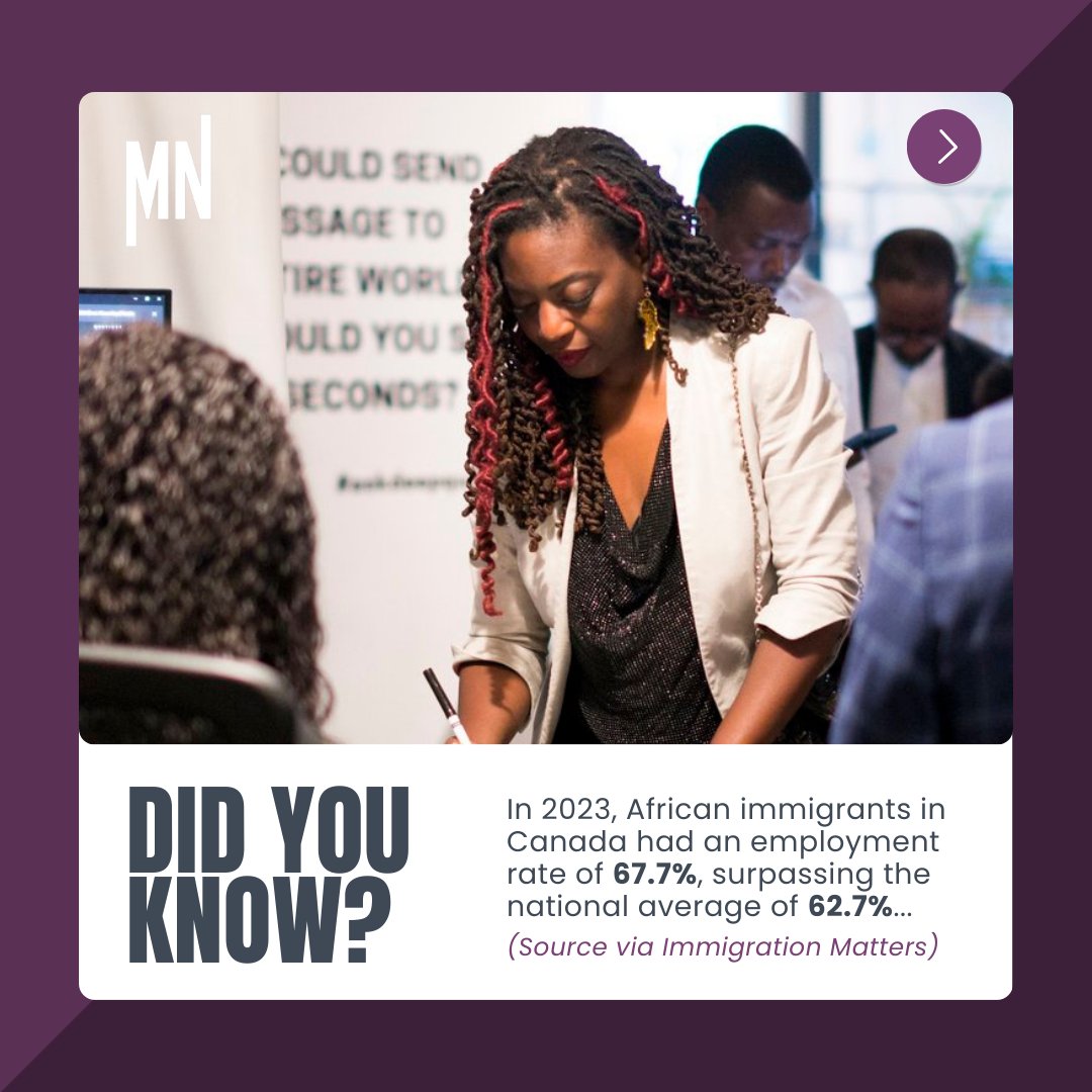 Did you know?
In 2023, African immigrants in Canada had an impressive employment rate of 67.7%, surpassing the national average of 62.7%. 
How can we ensure that everyone—regardless of background—has equal access to opportunities that lead to meaningful employment?