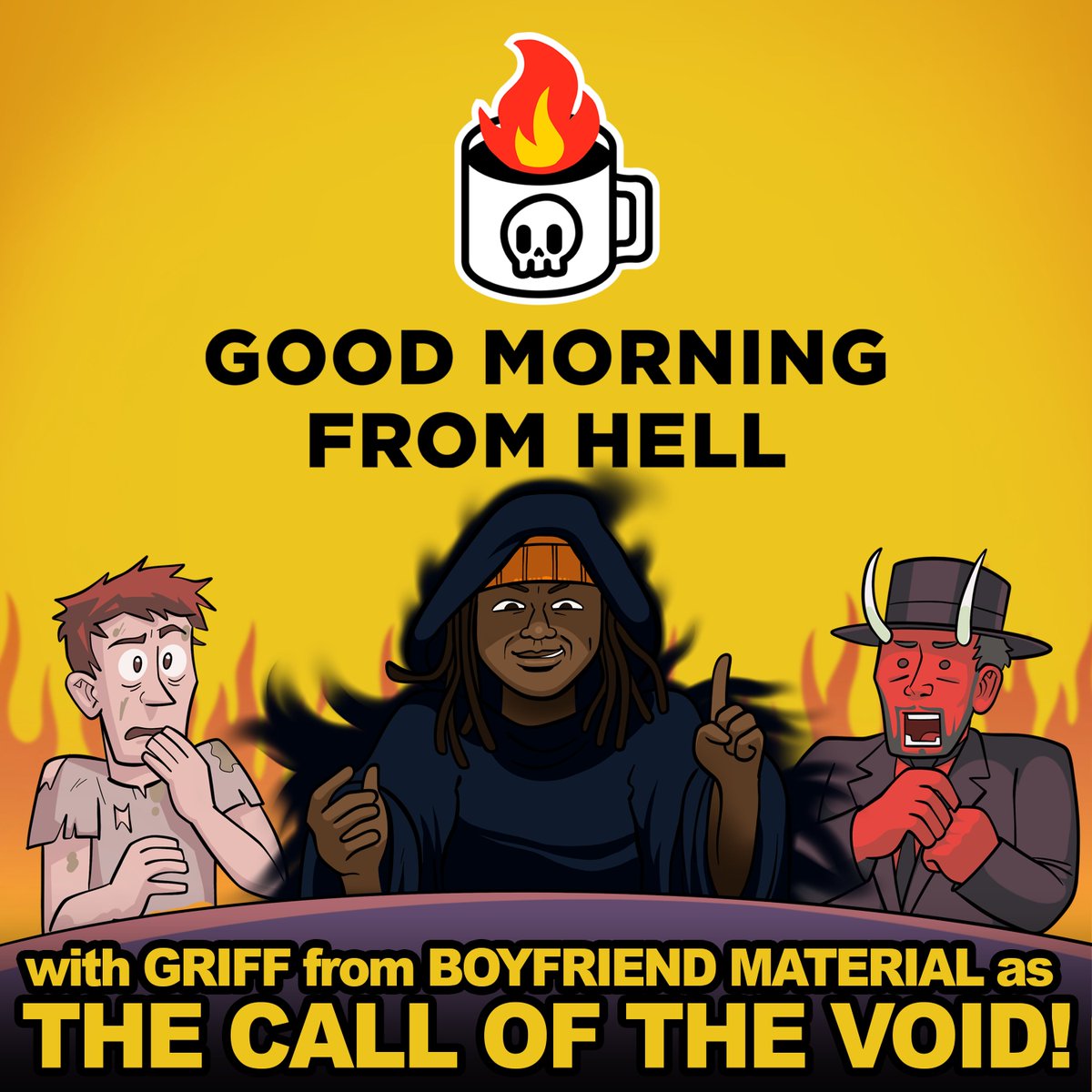 Good Morning From Hell (@morningfromhell) on Twitter photo Ever wondered what makes people do crazy things? It's an entity known as "The Call of the Void" and they have a LOT of wild stories and confessions for Clayton and Chris! Featuring Griff (<a href="/the_indoorkid/">Boyfriend Material She.E.O</a>) from the podcast Boyfriend Material! (@midnightsnackla) Ever wondered what makes people do crazy things? It's an entity known as "The Call of the Void" and they have a LOT of wild stories and confessions for Clayton and Chris! Featuring Griff (<a href="/the_indoorkid/">Boyfriend Material She.E.O</a>) from the podcast Boyfriend Material! (@midnightsnackla)