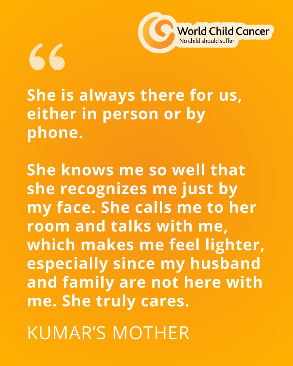WChildCancer's tweet image. “She talks to us, plays with us, and always finds a way to cheer us up.” - Kumar, age 13
When Kumar was diagnosed with cancer, the Family Support Officer helped him smile again.
📖 Read how support heals: worldchildcancer.org/kumar-family-s…