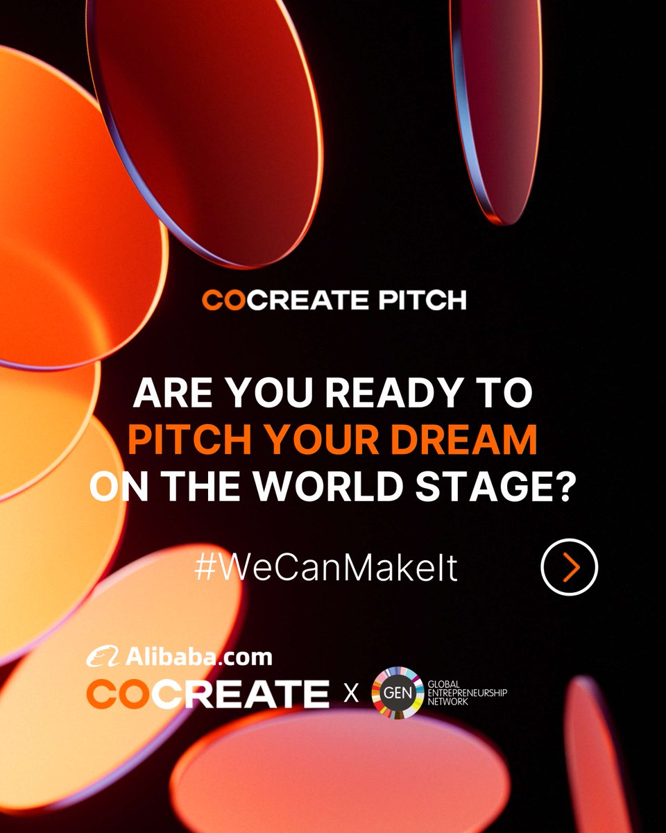 Apply now for CoCreate Pitch, the world’s leading product-driven startup competition. 
Not an entrepreneur? Share this with one to give them a shot at making their dream a real-world success story 🚀 

go.genglobal.org/cocreate?utm_s… 

#CoCreate #CoCreatePitch #WeCanMakeIt