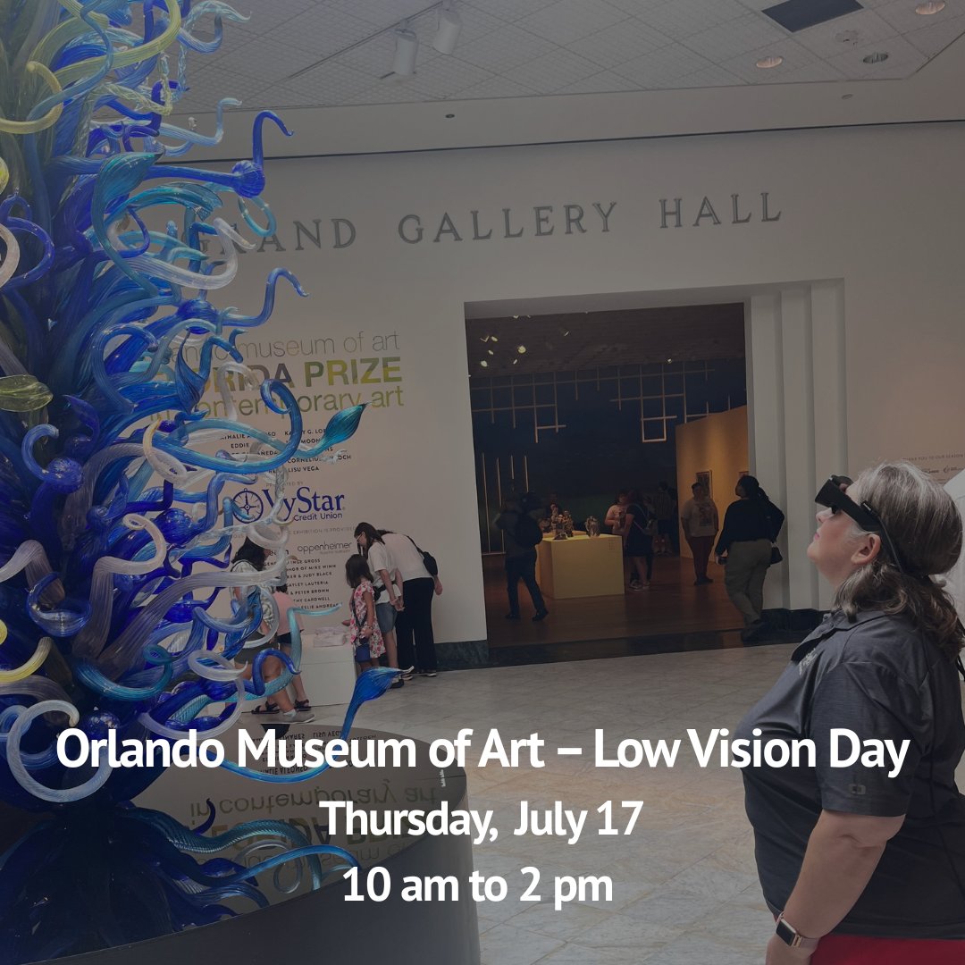 In partnership with Orlando Museum of Art, #eSightGo is enhancing the museum experience for visitors with visual impairments. Join us!

Orlando Museum of Art – Low Vision Day
Thursday, July 17
10 am to 2 pm 

Read the article: hotelsescape.com/orlando-museum… 
 
#eSight #LowVision