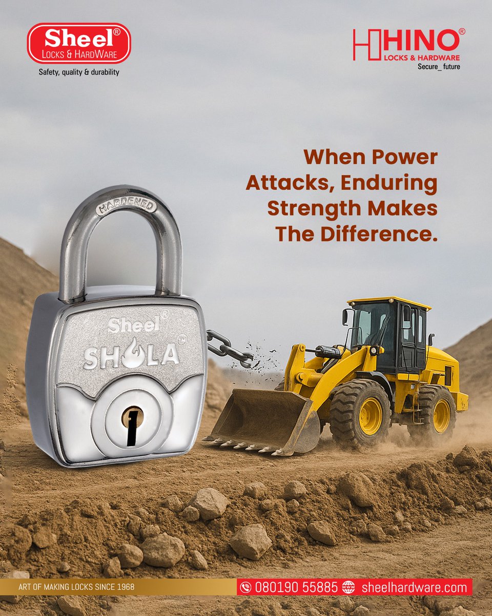 sheellocks1's tweet image. Sheel Shola Locks are built to endure extreme force, ensuring security and peace of mind even under the toughest conditions.
#SheelLocks #HinoHardware #StrongLocks #SafetyFirst #LockAndHardware #SecureYourWorld #DurabilityMatters #SheelShola #BuiltToLast #sholalocks #Padlocks