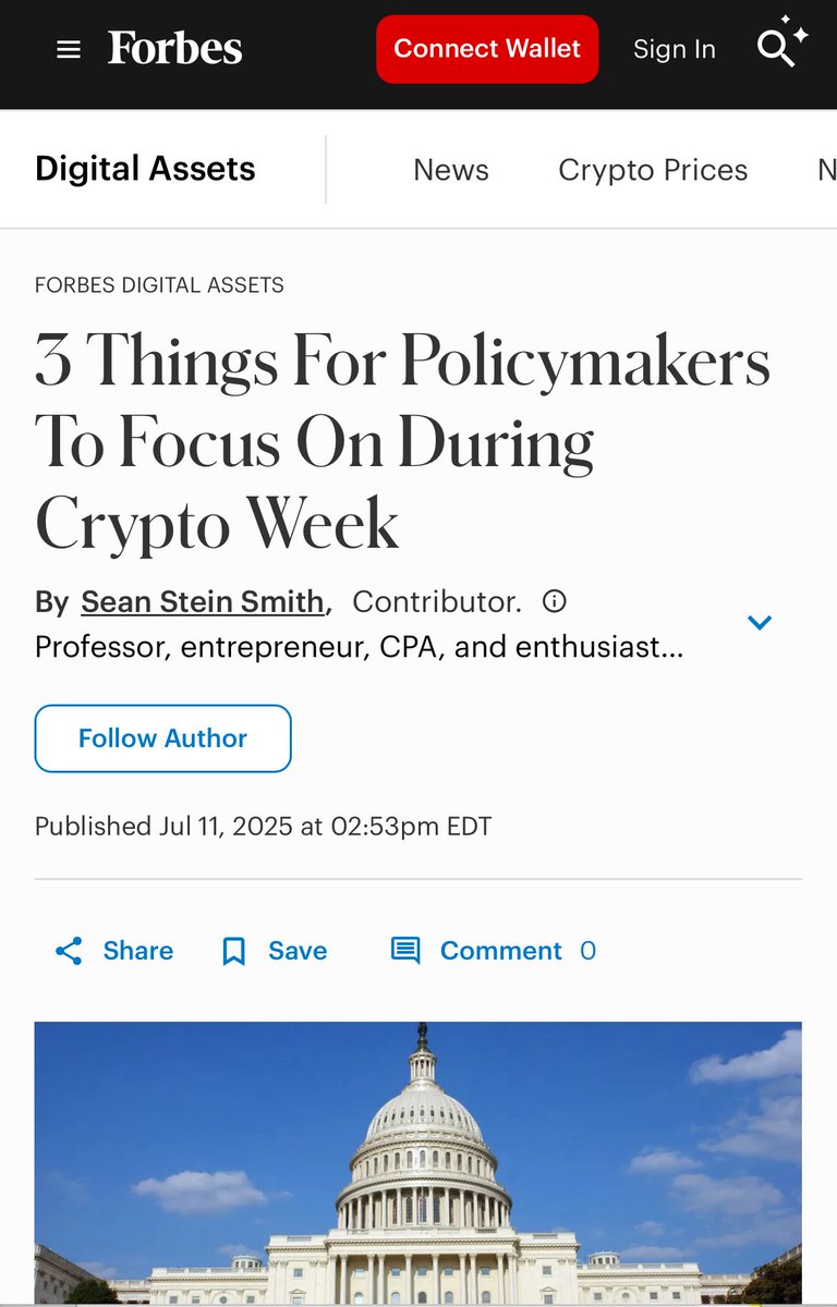 SeanSteinSmith's tweet image. With #bitcoin rocketing to all time highs, there is a lot riding on “crypto week” this week in D.C. - check out my thoughts via my latest @ForbesCrypto piece below!
forbes.com/sites/digital-…