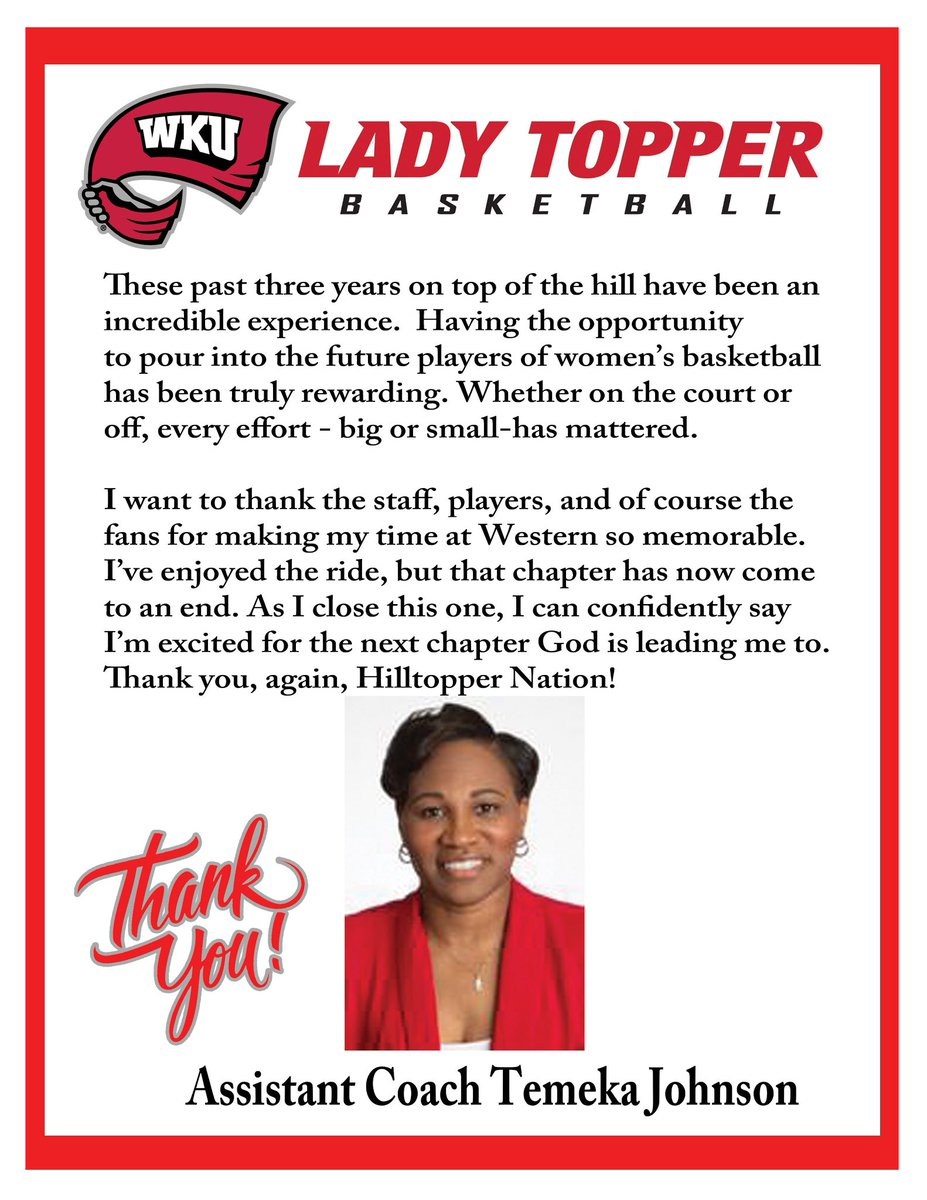 CoachTemekaJohnson (@wkucoachjohnson) on Twitter photo 