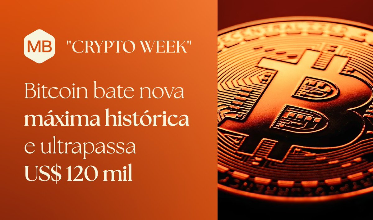🚨É OFICIAL! #Bitcoin sobe +20% em 1 mês e renova sua máxima histórica🚨 A  maior criptomoeda do mundo ultrapassa US$ 120 mil enquanto o Congresso dos  Estados Unidos se prepara para a #