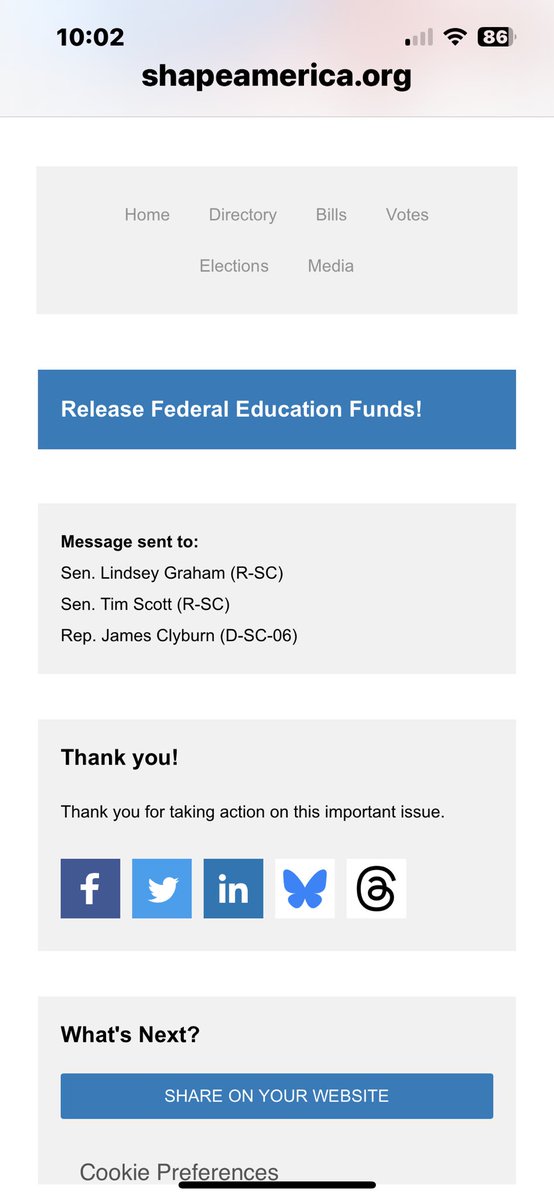 Judy LoBianco (@jlobianc) on Twitter photo It’s time for advocacy! Write to your legislators to protect vital #HealthEd #PhysEd funding by completing the online form at the link from <a href="/SHAPEAmerica/">SHAPE America</a> - buff.ly/5JGcjDw.
It takes 2 minutes- Let’s Go! It’s time for advocacy! Write to your legislators to protect vital #HealthEd #PhysEd funding by completing the online form at the link from <a href="/SHAPEAmerica/">SHAPE America</a> - buff.ly/5JGcjDw.
It takes 2 minutes- Let’s Go!