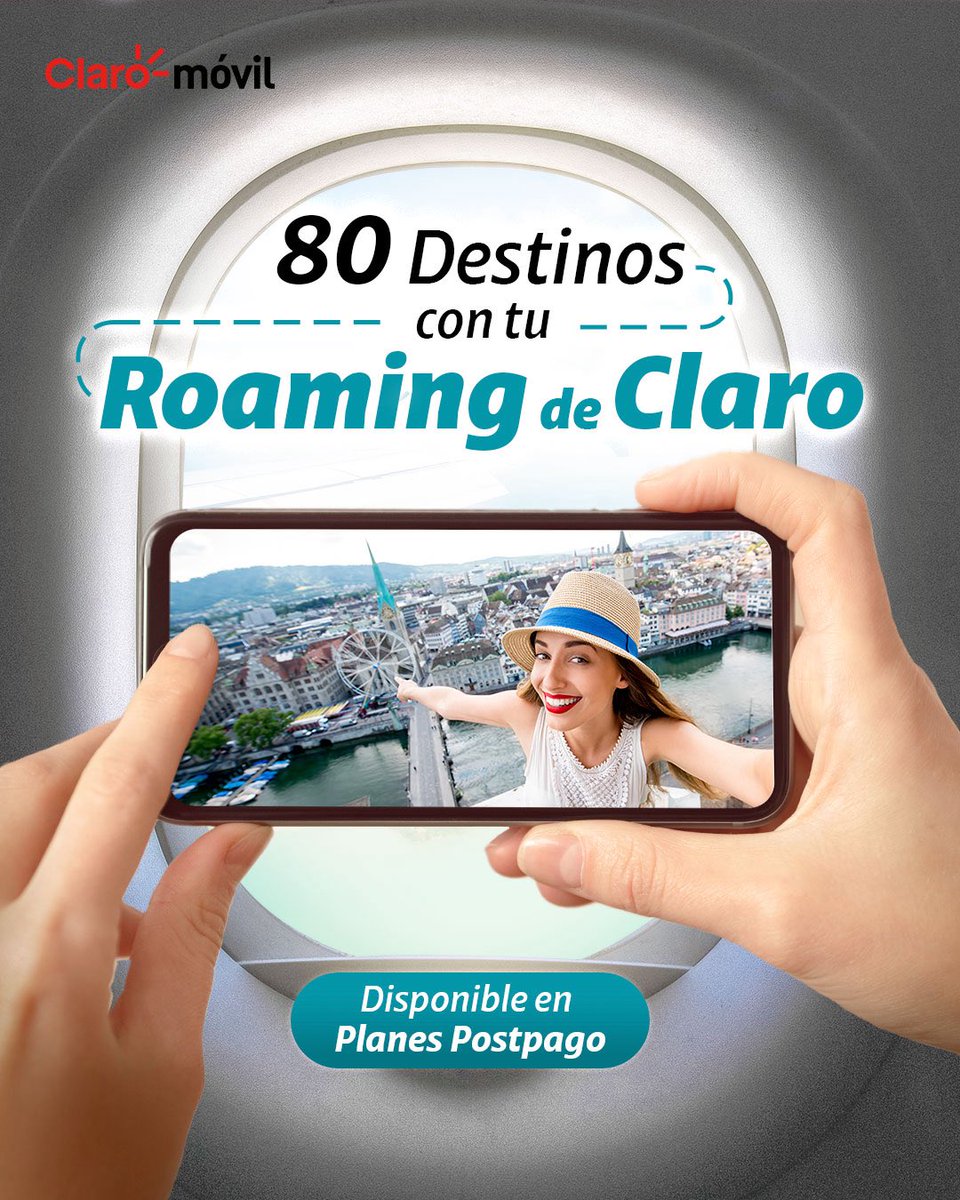 ClaroRD's tweet photo. Más de 80 destinos incluidos con tu Roaming de Claro, sin complicaciones 🌍
Actívalo fácil desde la App Mi Claro o llama al 809-220-6814.

Viaja, comparte y mantente conectado con tu Plan Postpago.
#ClaroRD #RoamingClaro https://t.co/VVkRiKl6Il