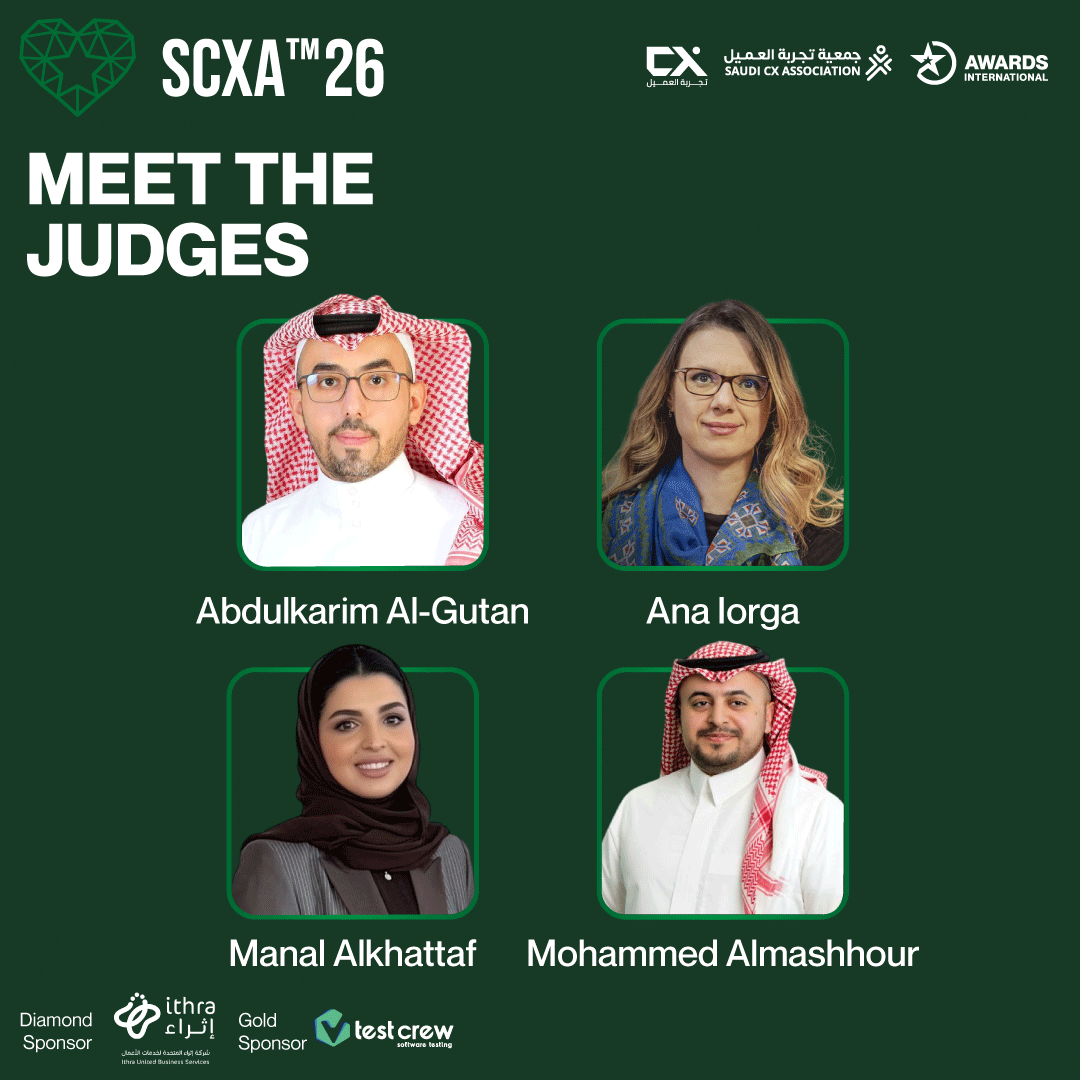 SaudiCXA's tweet image. اكتشف نخبة الخبراء في تجربة العميل

في نسختها الثالثة تجمع جائزة تجربة العميل السعودية قادة يقيّمون التميّز ويحتفون بالتجارب الملهمة.

سجّل مبادرتك الآن عبر saudicxa.com 

حيث يتحول التميز إلى هوية مستدامة

 #SCXA26 #SaudiCXA #تجربة_العميل #التميّز_في_الخدمة