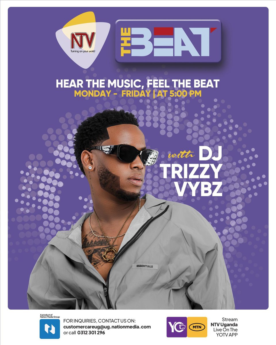 djtrizzyvybz's tweet image. Fuel your evening with smooth vibes and soothing sounds!
Tune in to @ntvuganda for @NTVTheBeat — the soundtrack your Monday deserves. 🔥🎧
#DjTrizzyVybz||#NtvTheBeat