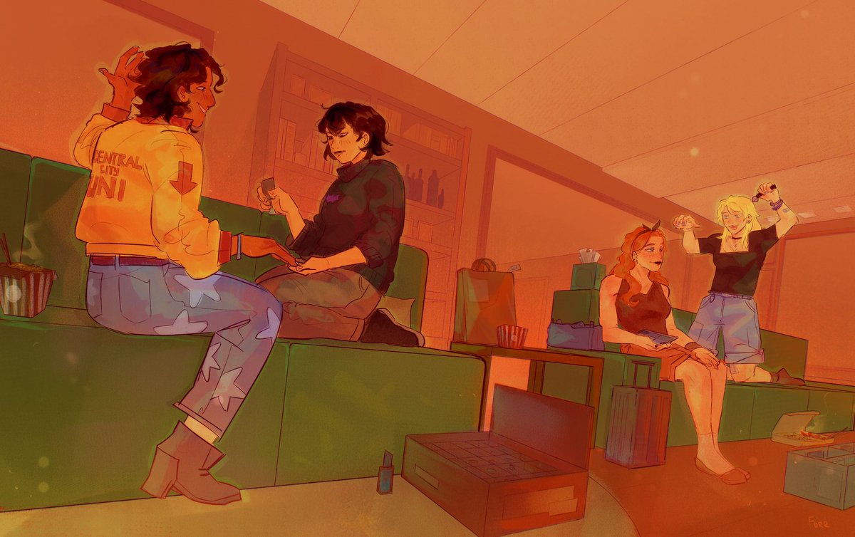 forrest13_'s tweet image. Girls night (and Diсk before his date with Wally)
#BatFam #dickgrayson #BarbaraGordon #cassandracain #stephaniebrown