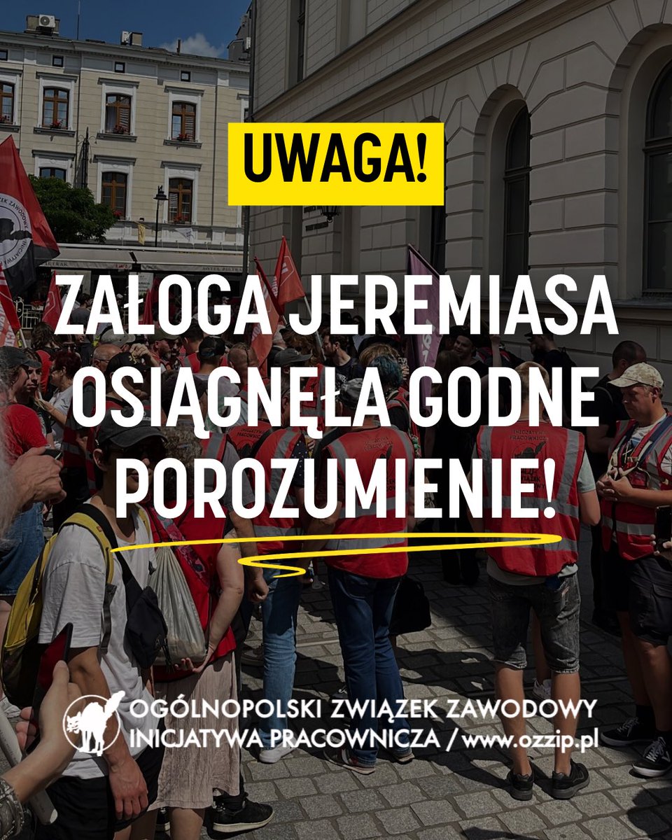 pracownicza's tweet photo. ‼️UWAGA ‼️

📣 Załoga osiągnęła godne porozumienie!

👉 Podwyżka łącznie 700 brutto (do styczniowej kwoty 300 zarząd dodał 400), 20 minut przerwy, okres rozliczeń wszystkie soboty poza jedną w miesiącu rozliczane jako nadgodziny, a nie (jak wcześniej) darmowe. https://t.co/rN9sauJu0S