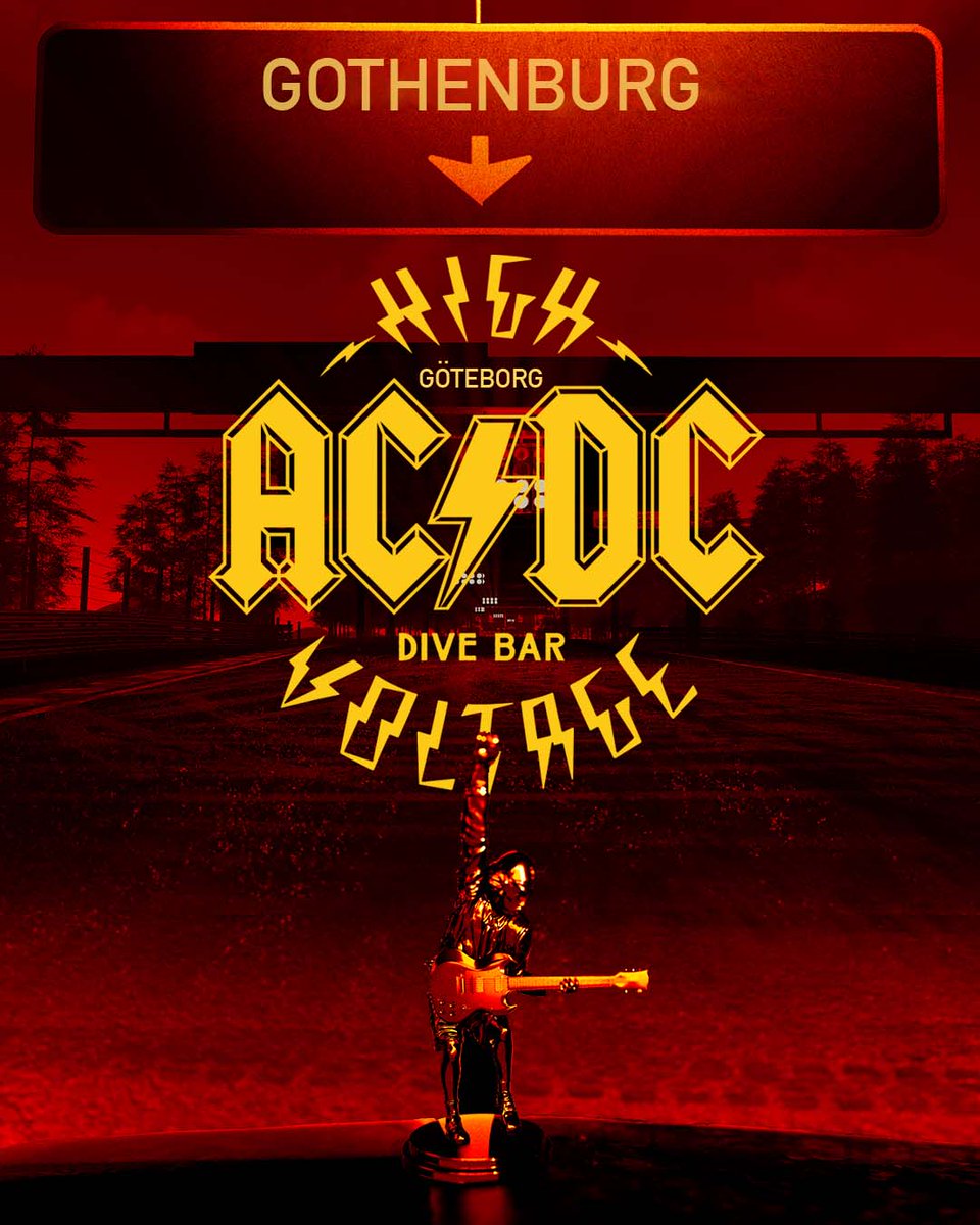 acdc's tweet image. Visit the High Voltage Dive Bar in Gothenburg for a one-of-a-kind fan experience with exclusive merch and collectibles! ⚡️SURR ARENA, Åvägen 24, Gothenburg
27 July: 14:00-22:00
28 July: 12:00 -20:00
31 July: 14:00-22:00
1 August: 12:00 -20:00