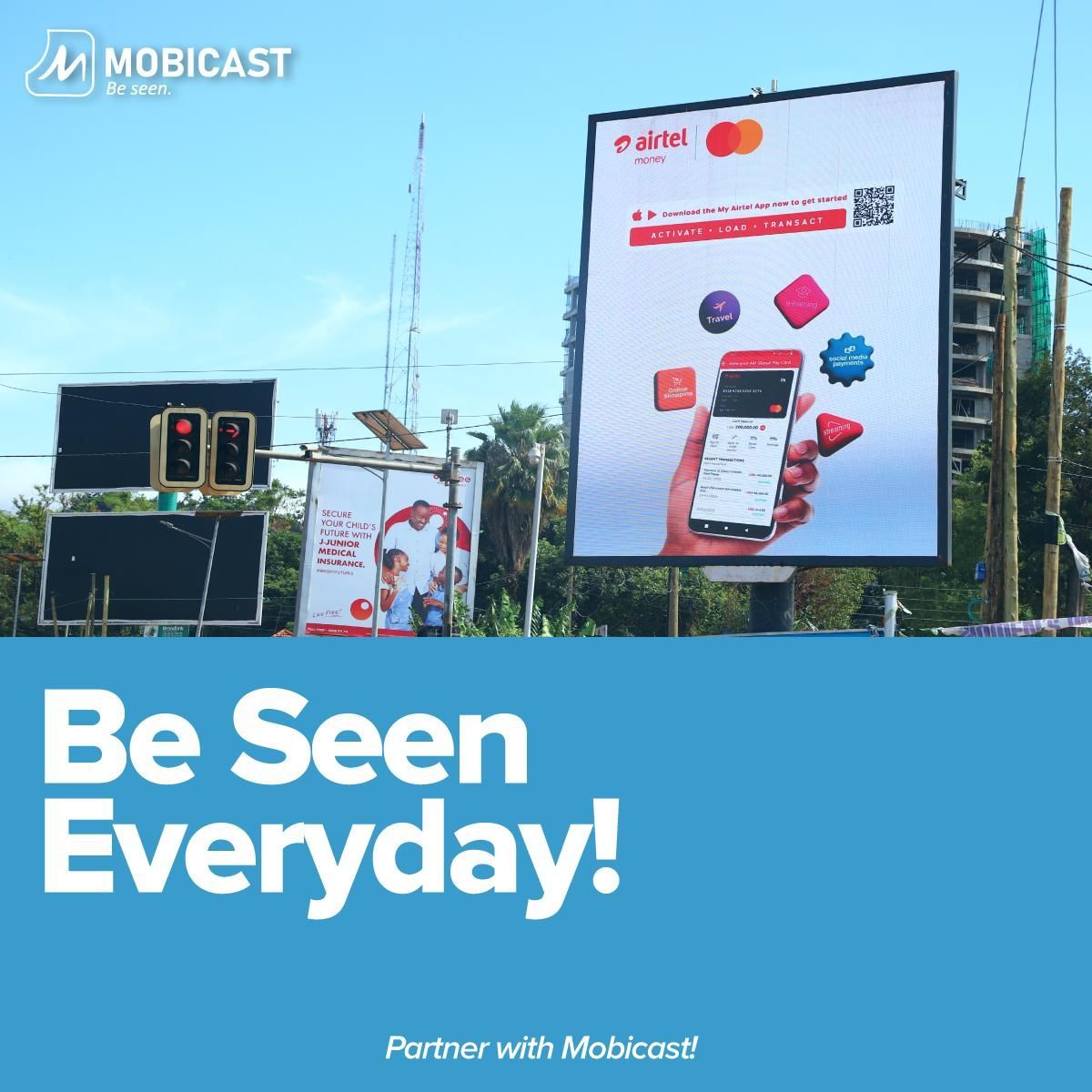 MobicastMedia's tweet image. Be Seen Everyday with Mobicast! Our high-visibility digital screens across Kampala, Entebbe & Mukono show your brand to millions. Ideal for brands, businesses & institutions aiming for unmatched exposure.
📌 Prime locations
📷 High Resolution motion-ready content 📷
#DOOH…