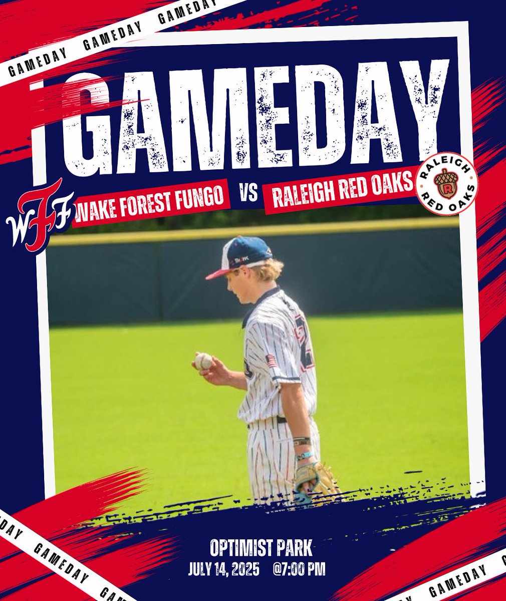 Make sure you go and support your Wake Forest Fungo as they travel to Raleigh to face the Raleigh Red Oaks! Let’s keep the win streak going! 🔥🙌

#rollfungo