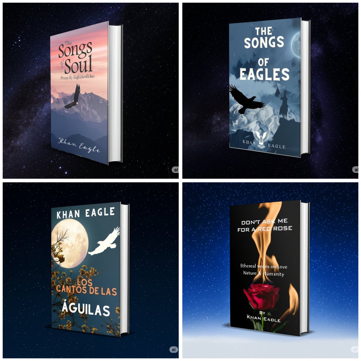 EagleSoulMan's tweet image. Dear readers,
I need to inform you that I&apos;ll give a break after I share my last poem tomorrow. I must rest and also focus on my new book which will be a Sci-Fi novel, not a poetry book. If you miss my poetry my books are available on Amazon. Best regards🙏
amazon.com/stores/Khan-Ea…