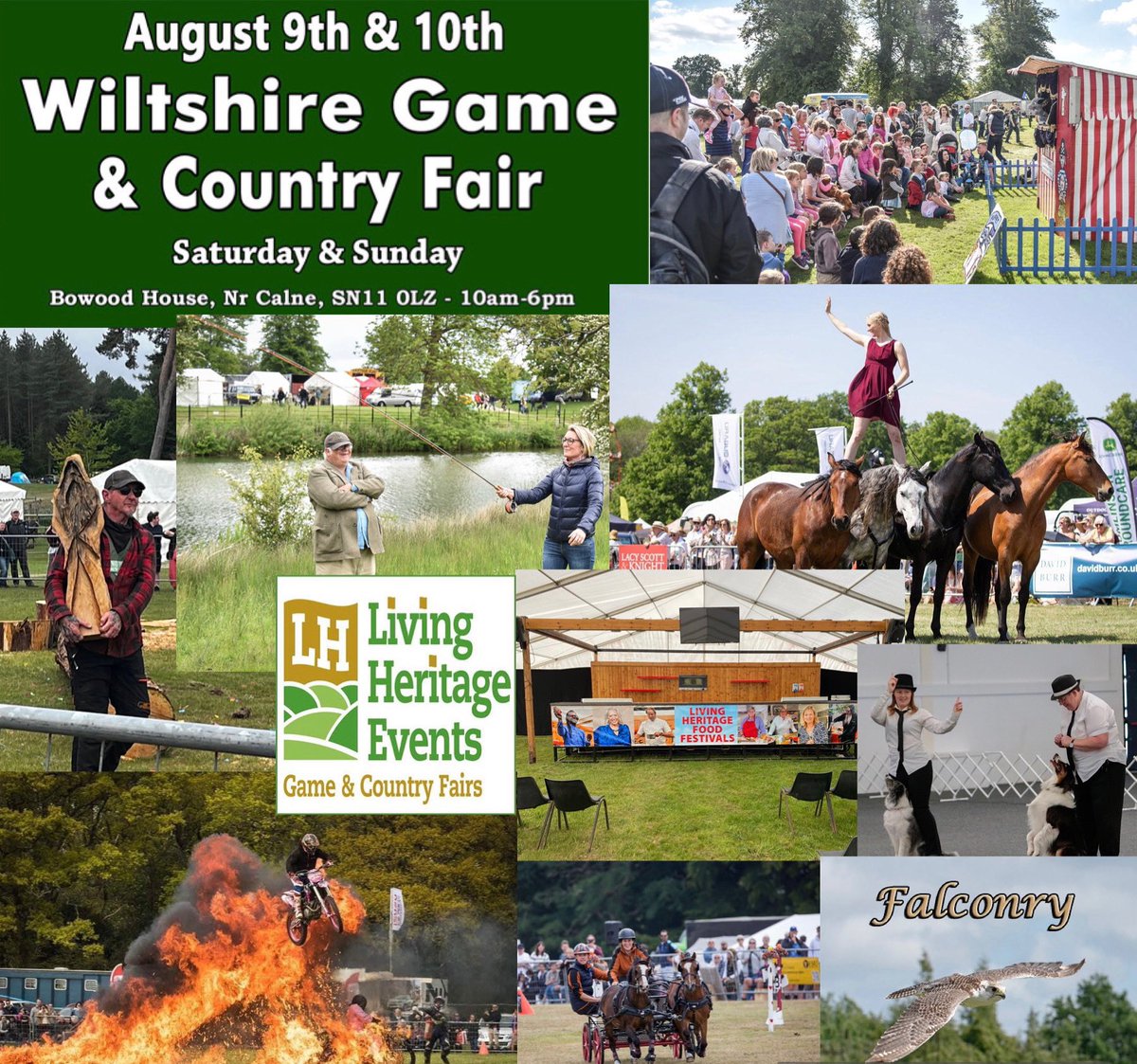 Living_Heritage's tweet photo. 🌿🎯 Looking for a weekend of countryside fun?
Join us for the Wiltshire Game &amp; Country Fair at Bowood House!
📅 August 9th &amp; 10th | 10am–6pm
🐶🐎 Birds of prey, dog shows, craft stalls, food, &amp; more!
Bring the family for a day to remember.
#WiltshireFair #FamilyFun #CountryLife https://t.co/7BQvIf9YHI