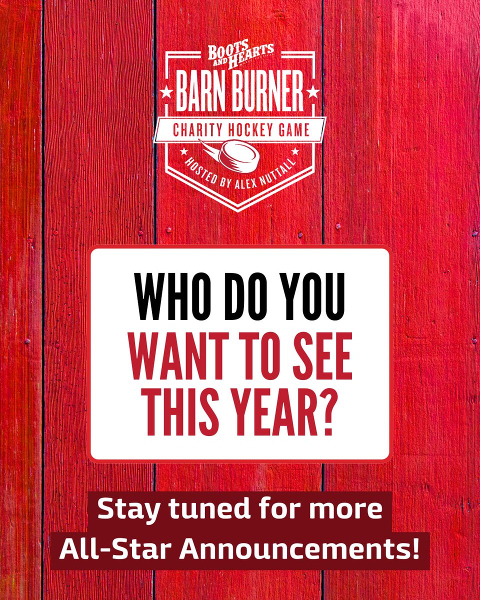 Barrie’s own Isaak Phillips and Jessie Eldridge are coming home to hit the ice at this year’s Boots &amp; Hearts Barn Burner at Sadlon Arena! 🏒🔥

💥 One night. One game. All Stars!

Let us know who else you want to see.

barrierotary.com/barn-burner?ut…