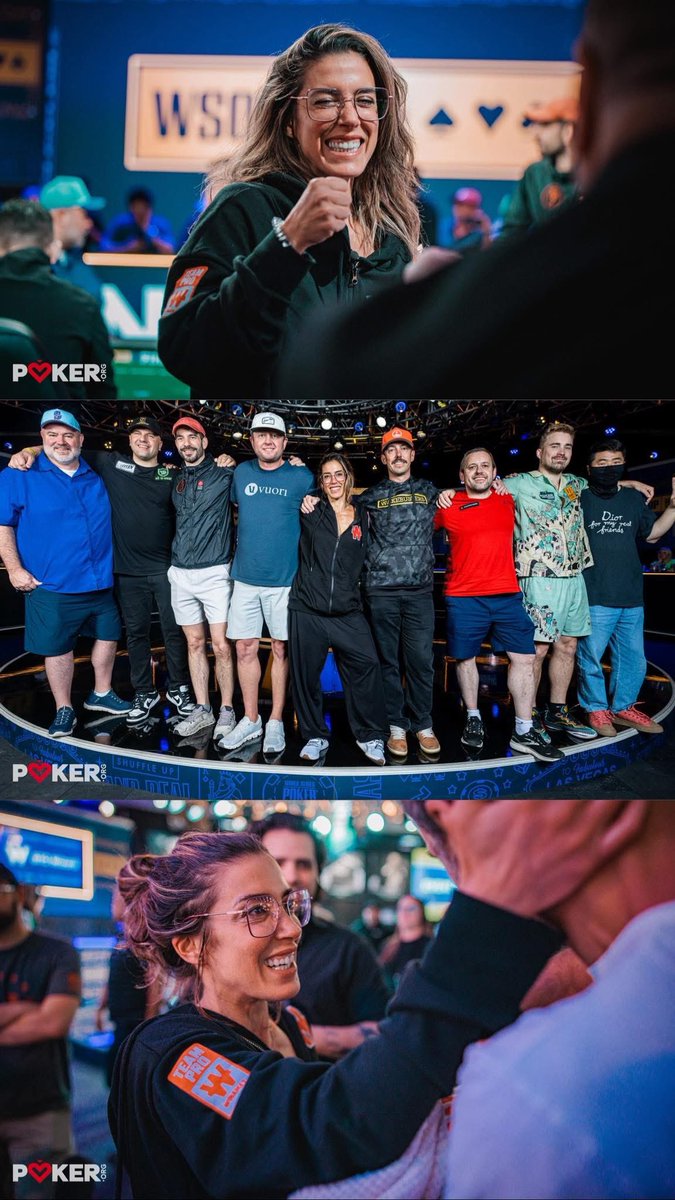 PokerLeagueOfNations🌎 (@pokrleagnations) on Twitter photo Leo! Leo! Leo!!! <a href="/LeoMargets/">Leo Margets</a> is at the Final Table of the Main Event!!
$1,000,000 locked up.
$10,000,000 up top!!
Leo has made history as only the second woman to reach the final table.
Barbara Enright was the first—in 1995, when she finished in 5th Place. Leo! Leo! Leo!!! <a href="/LeoMargets/">Leo Margets</a> is at the Final Table of the Main Event!!
$1,000,000 locked up.
$10,000,000 up top!!
Leo has made history as only the second woman to reach the final table.
Barbara Enright was the first—in 1995, when she finished in 5th Place.