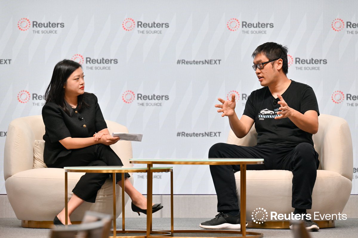 PonyAI_tech's tweet image. 🚖Last wk, Our co-founder &amp;amp; CTO Lou Tiancheng joined #ReutersNext Asia 2025.
Lou: Our gen-7 #robotaxis mass production &amp;amp; road testing now underway, fleet on track to hit 1,000 units by yr-end.
We&apos;re scaling from tech validation to mass deployment🌏
More: reut.rs/3GEBHG9