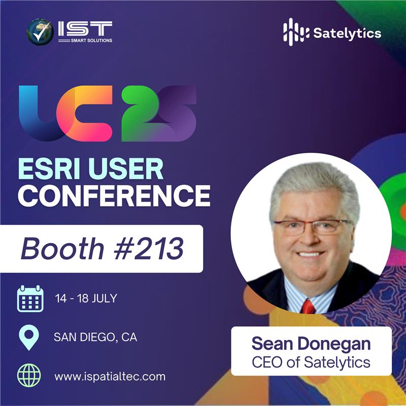 iSpatialTec (@ispatialtec) on Twitter photo Exciting Collaboration at Esri UC 2025!
We are proud to announce that Sean Donegan, President & CEO of Satelytics, will be joining us at the <a href="/iSpatialTec/">iSpatialTec</a> booth during Esri UC 2025 to promote our joint Earth Observation AI solutions.
Visit us our #booth213 to learn more. Exciting Collaboration at Esri UC 2025!
We are proud to announce that Sean Donegan, President & CEO of Satelytics, will be joining us at the <a href="/iSpatialTec/">iSpatialTec</a> booth during Esri UC 2025 to promote our joint Earth Observation AI solutions.
Visit us our #booth213 to learn more.