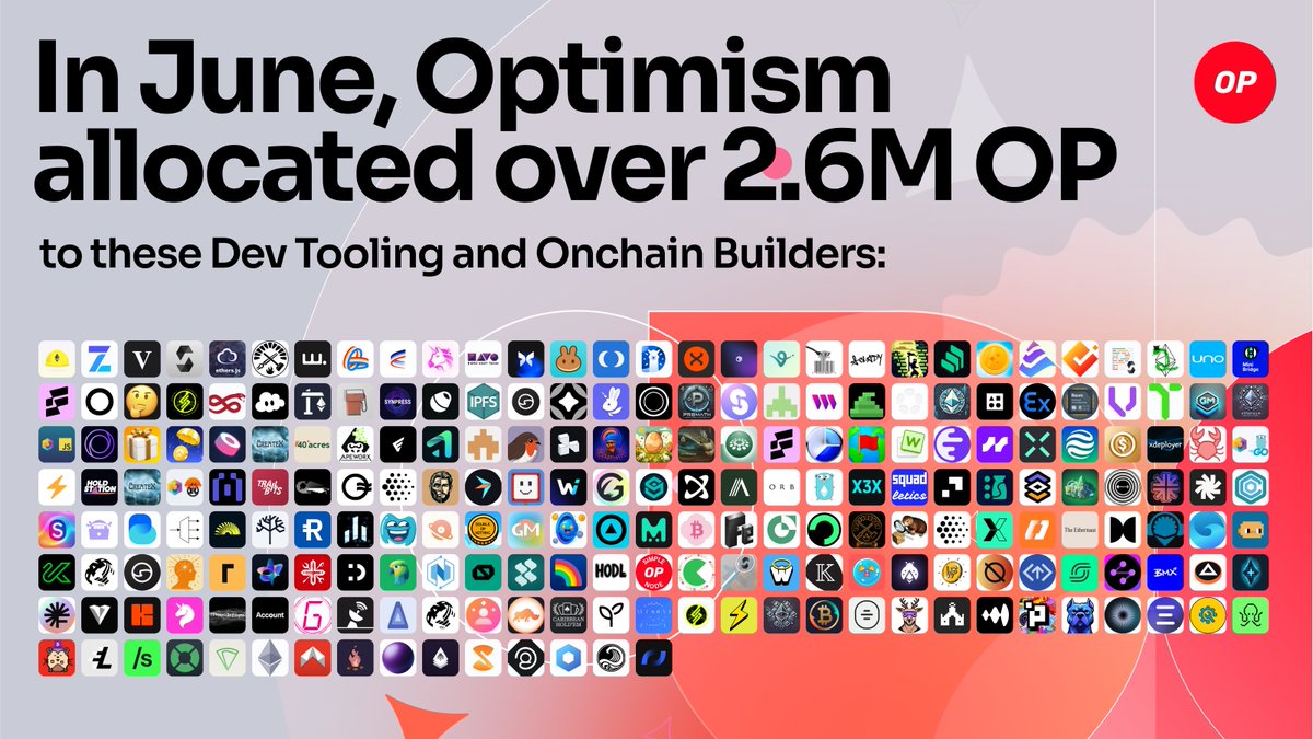 optimism.eth (@optimism) on Twitter photo The results are in.
Retro Funding rewarded 154 onchain apps and 89 dev tools with 2.6M OP in June.
By rewarding apps and the tools behind them, Retro Funding empowers devs to keep building. The results are in.
Retro Funding rewarded 154 onchain apps and 89 dev tools with 2.6M OP in June.
By rewarding apps and the tools behind them, Retro Funding empowers devs to keep building.